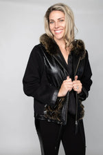Black Cashmere with Bronze Fox and Rexx Trim Jacket