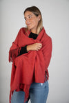 Coral Cashmere Shawl