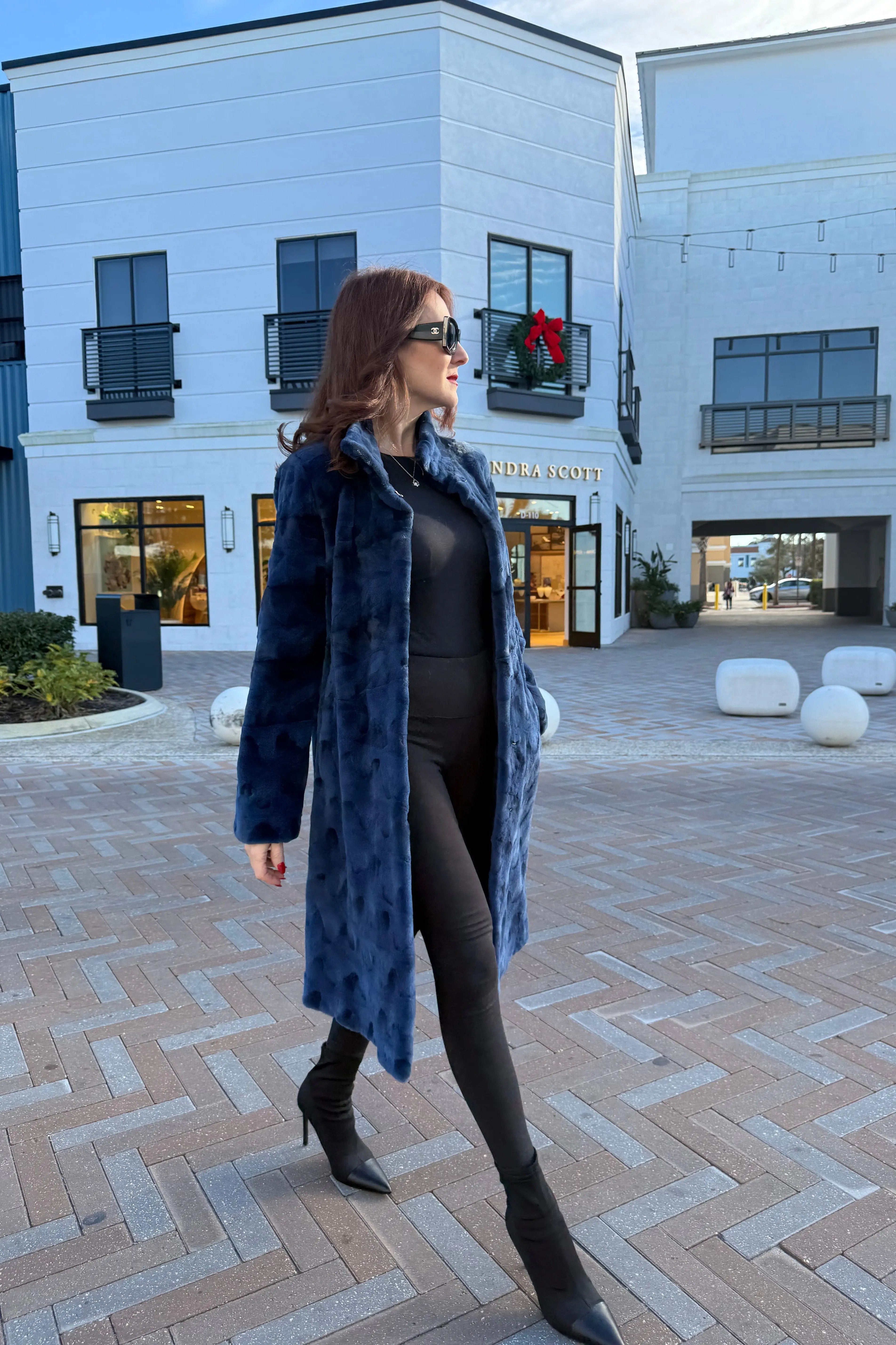 Royal Blue Mink Pieces Semi Sheared Coat – LaBelle Since 1919