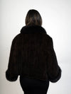 LaBelle Since 1919 Brown Knitted Mink W/Fox Stole
