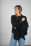 Black Cashmere Shawl w/ Fringe