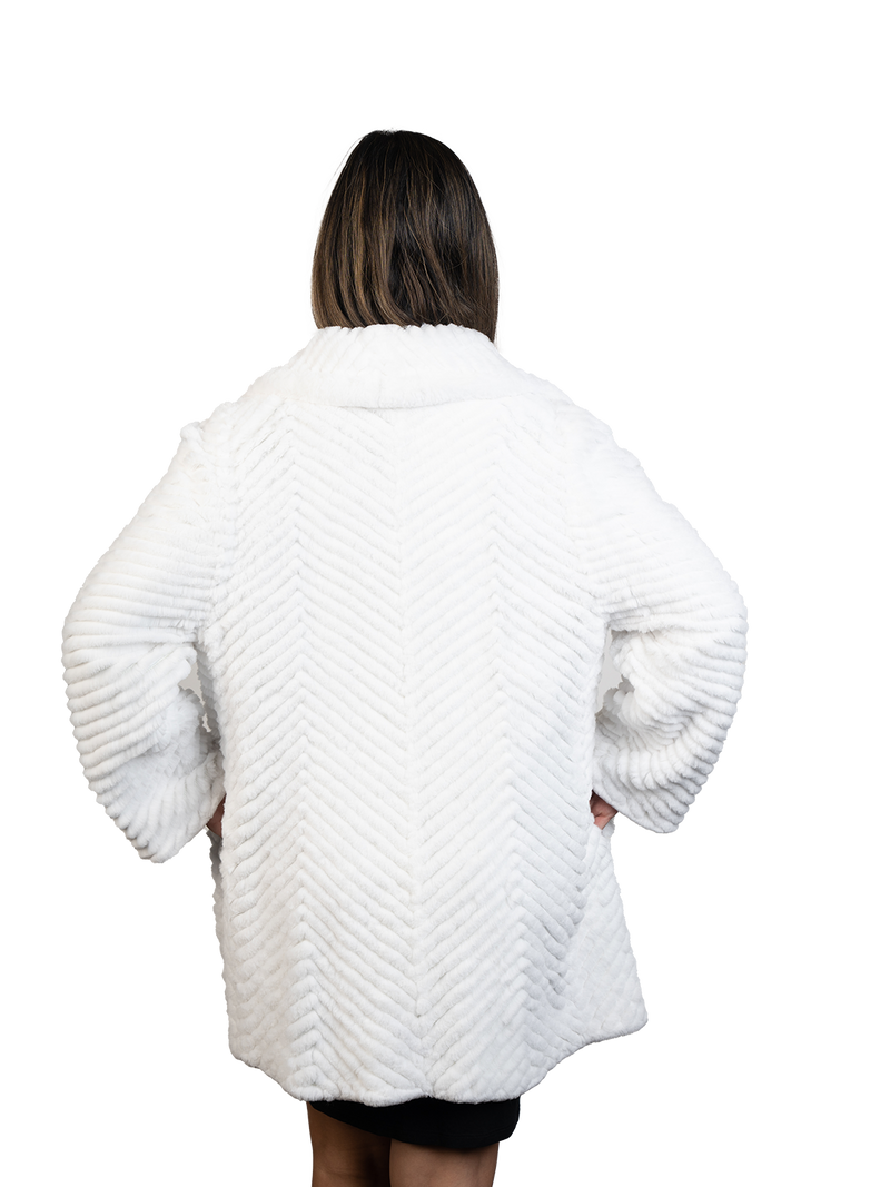 White  Rexx Rabbit Jacket