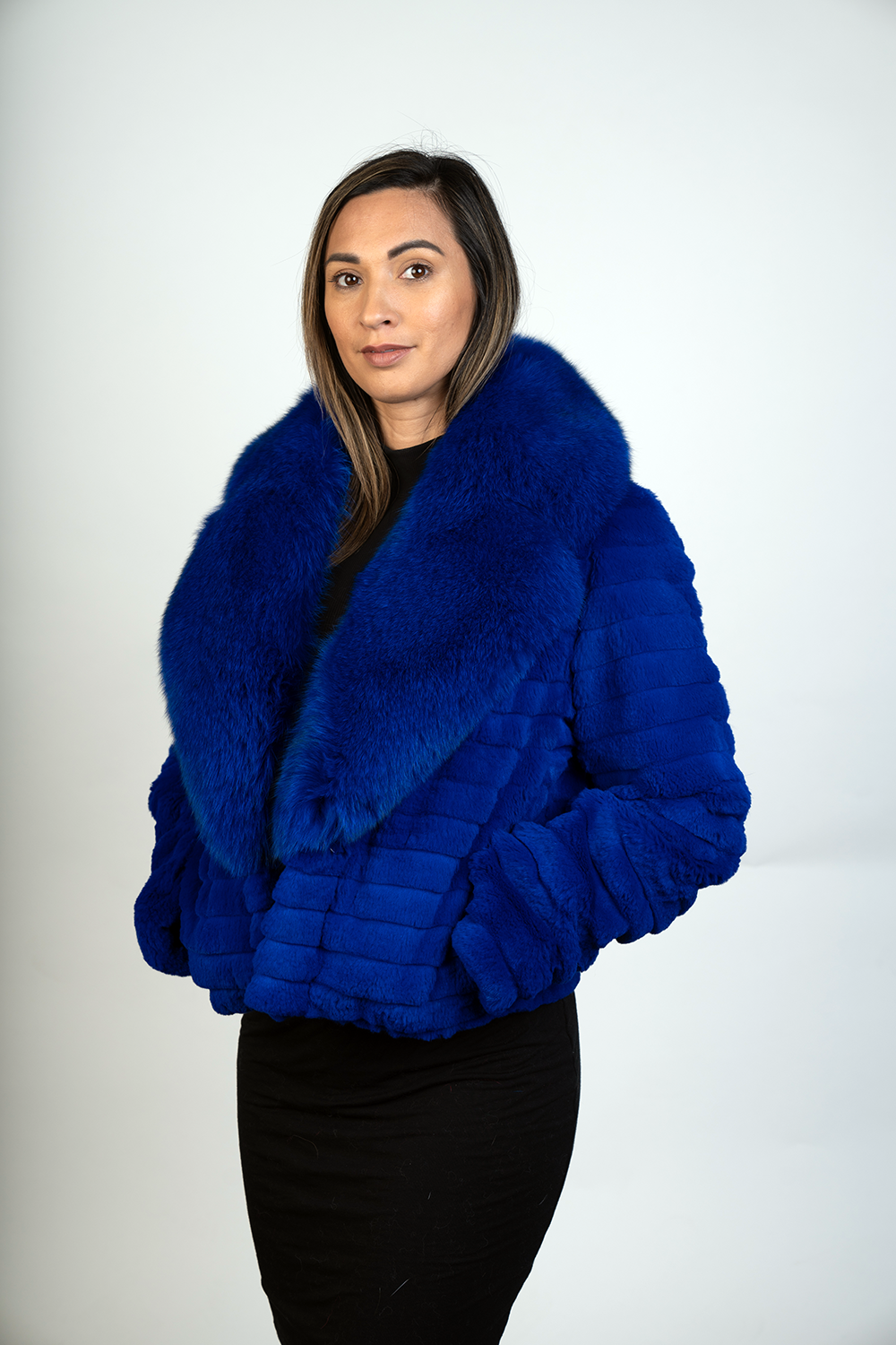 LaBelle Since 1919 Dyed Electric Blue Fox/Rexx Jacket
