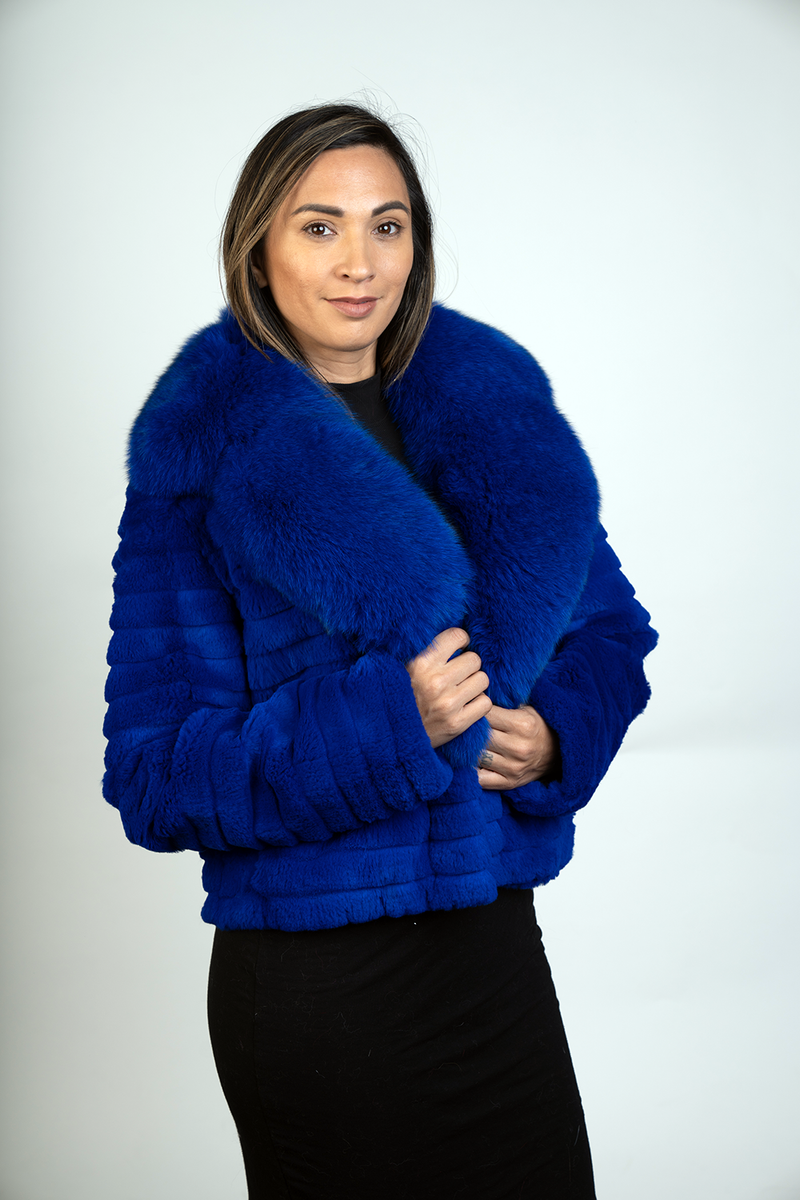 LaBelle Since 1919 Dyed Electric Blue Fox/Rexx Jacket