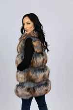 Amber Pink Fox & Fabric Vest