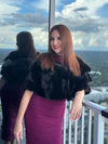 LaBelle Since 1919 Black 3-Tier Mink Stole