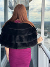 LaBelle Since 1919 Black 3-Tier Mink Stole