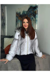 Black Cross Mink Hooded Jacket