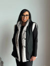 LaBelle Since 1919 Black Cross Mink Reversible Vest