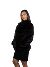 LaBelle Since 1919 Black Female Horizontal Mink Jacket