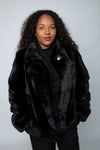 LaBelle Since 1919 Black Horizontal Mink Jacket