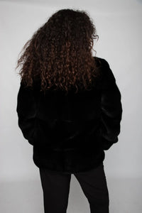 LaBelle Since 1919 Black Horizontal Mink Jacket