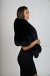 Black Mink & Black Fox Cape