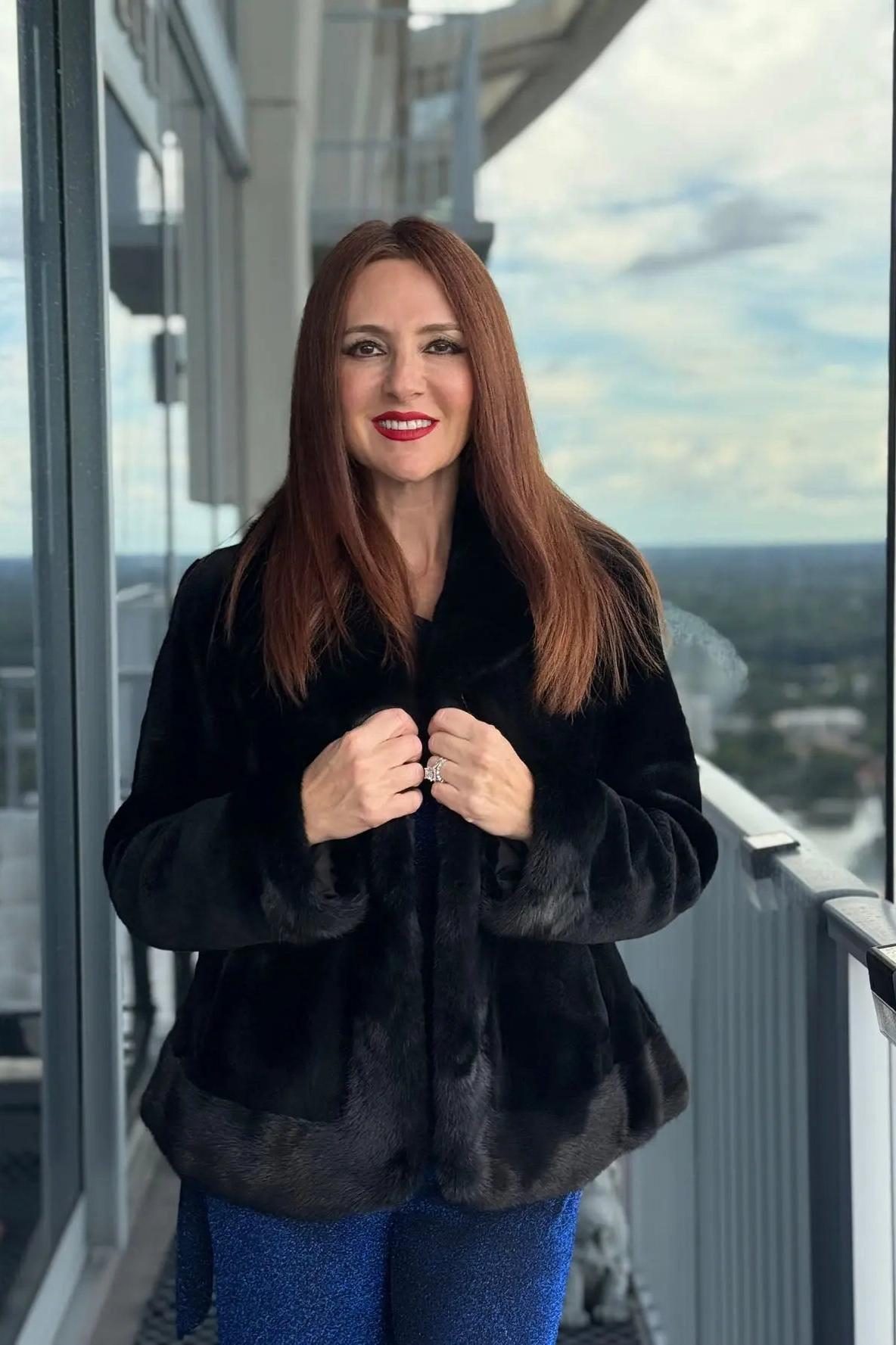Black Sheared Mink Jacket