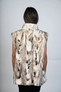 Bleached Section Mink Reversible Vest