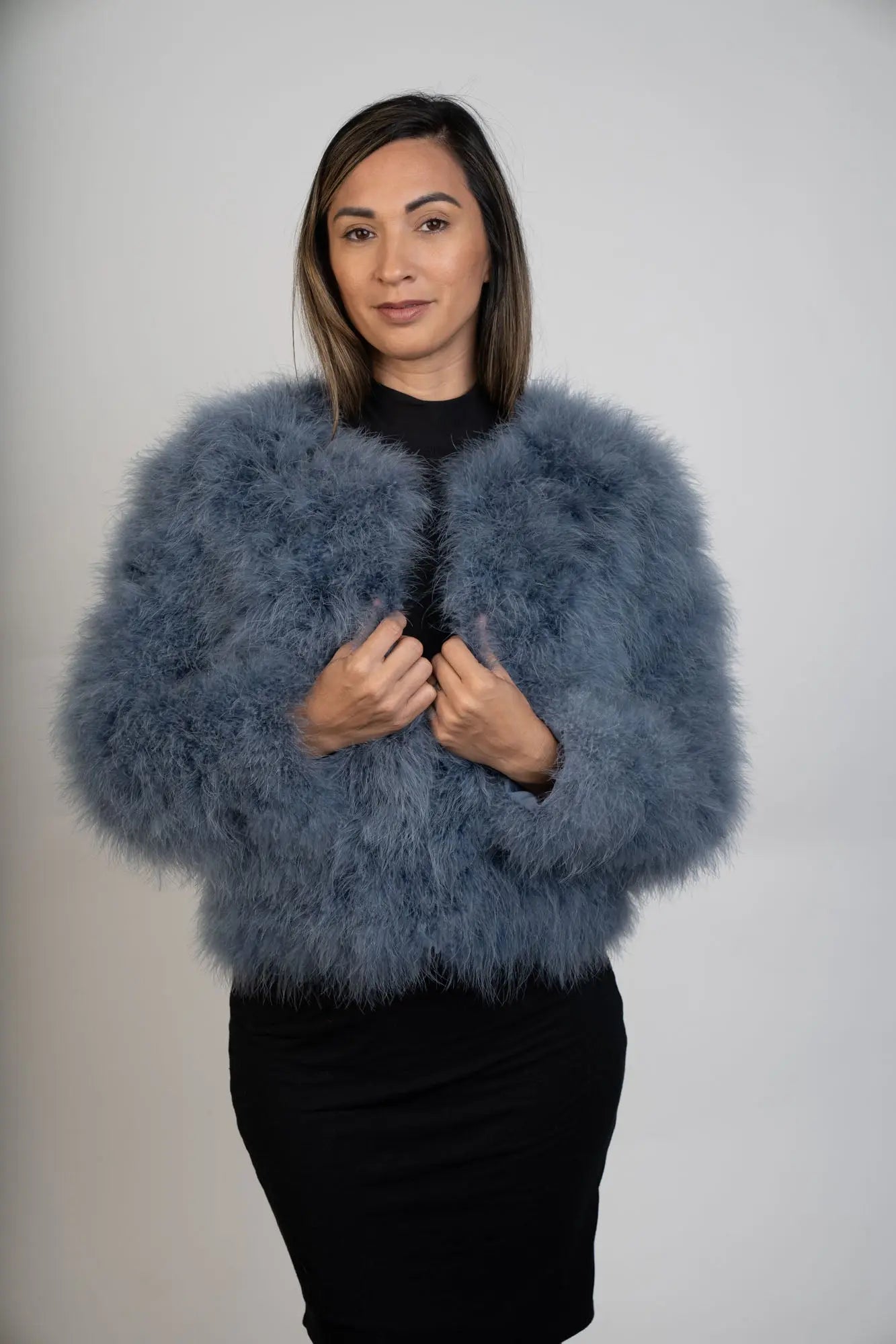 Blue Feathered Jacket