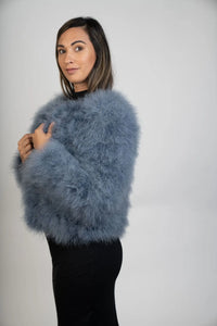 Blue Feathered Jacket