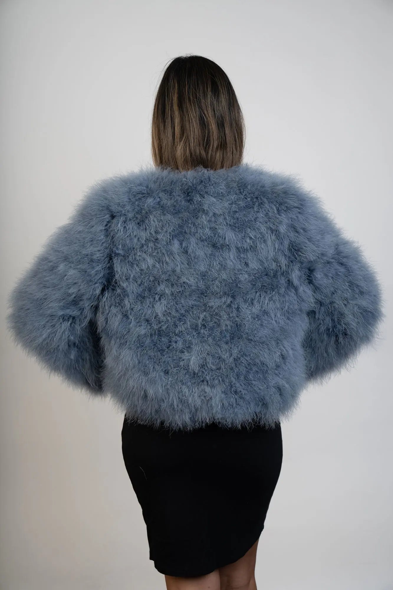 Blue Feathered Jacket