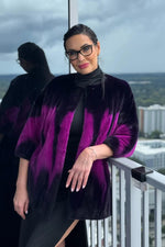 Degradé Dyed Magenta Pink Collarless Jacket