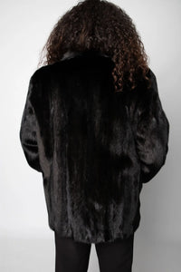 Dyed Black Mink Female Jacket