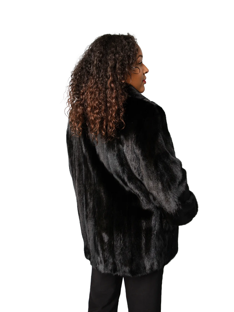 Dyed Black Mink Female Jacket