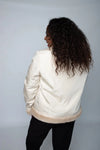 Fawn White Checkered Reversible Mink Jacket