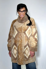 Gold Astrakhan Reversible Shearling Jacket