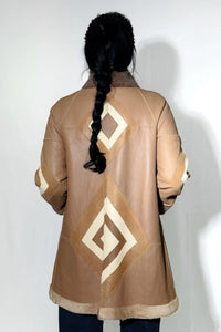 Gold Astrakhan Reversible Shearling Jacket