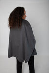 Grey Cashmere Cape with Grey Dyed Chinchilla Cape