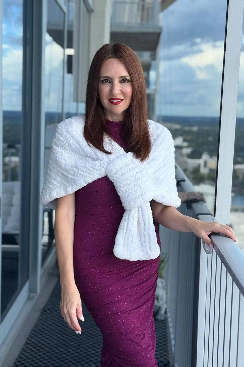 Knitted Rexx Rabbit Stole