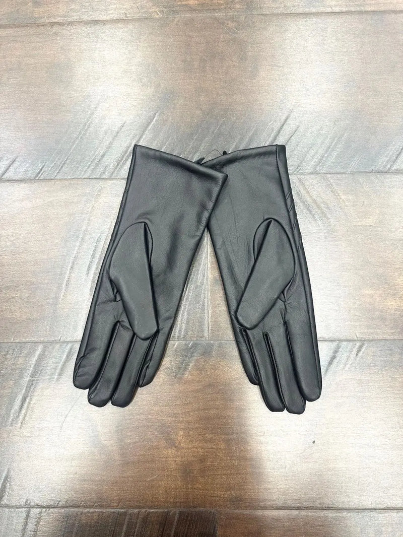 LaBelle Since 1919 Leather Gloves with Bow Detail