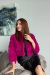 Magenta Mink Bolero Jacket