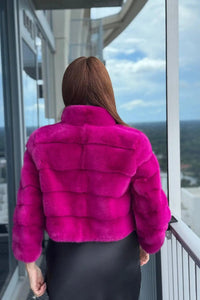 Magenta Mink Bolero Jacket