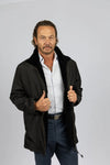 Men's Black Raincoat and Shearling Jacket