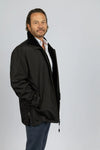 Men's Black Raincoat and Shearling Jacket