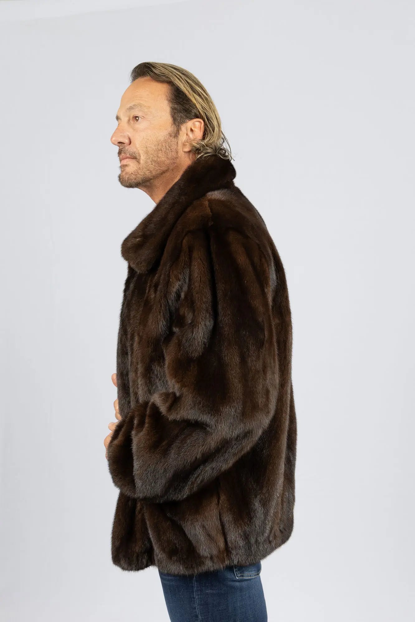 Men's Mahogany Mink Zippered Jacket – LaBelle Since 1919