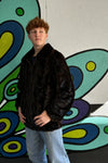 Men's Mahogany Section Mink Bomber Jacket