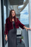 Merlot Mink Bolero Jacket