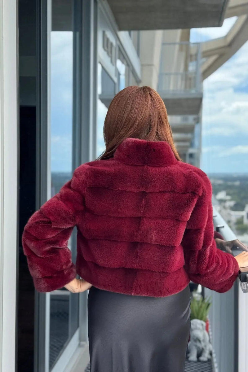 Merlot Mink Bolero Jacket