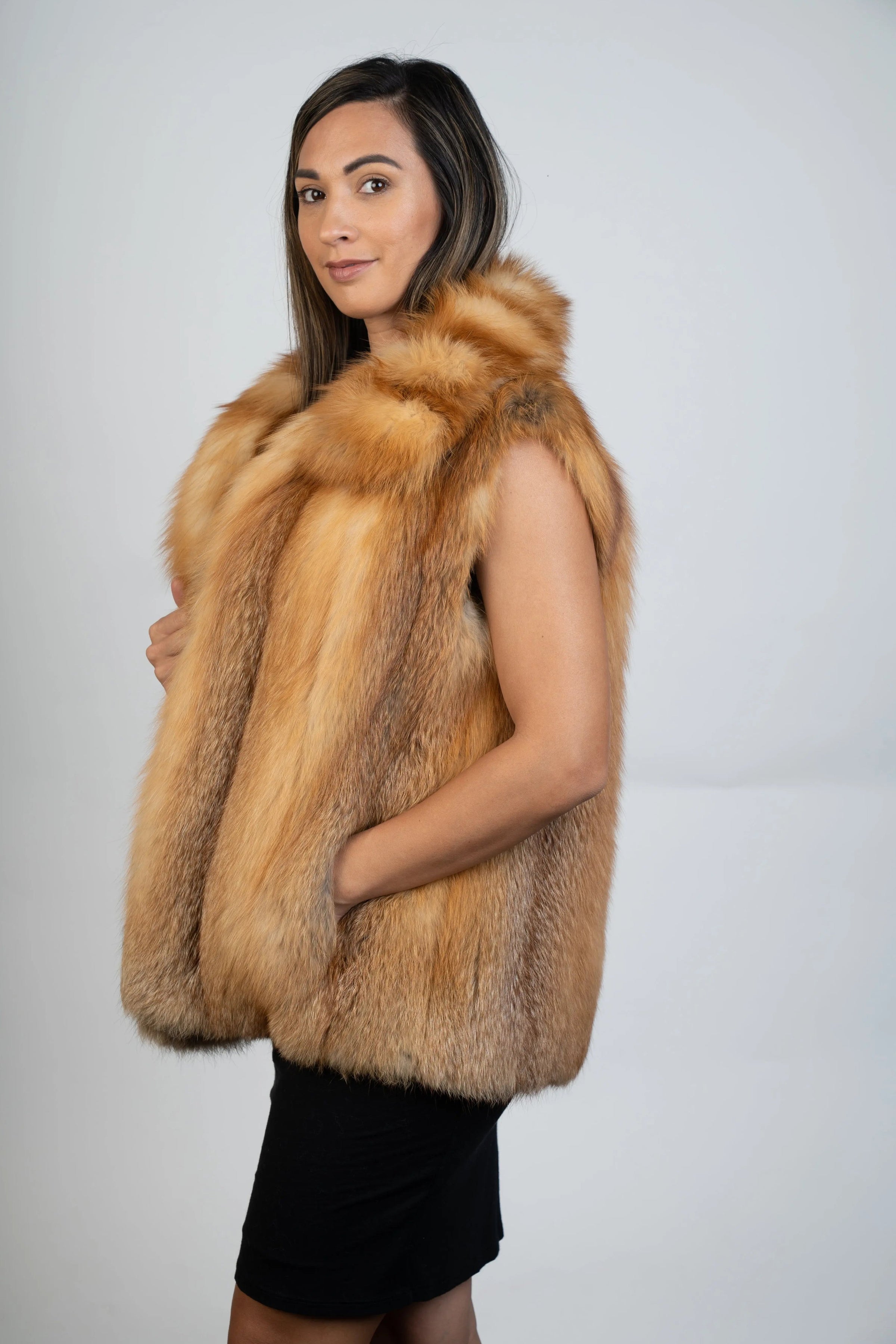 Natural Red Fox Vest