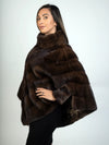 LaBelle Since 1919 Natural Scan Brown Cross Mink Stole