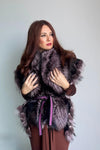 Oversized Fox Stole with Fringes