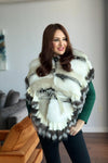 Oversized Fox Stole with Fringes