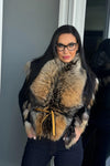 Oversized Fox Stole with Fringes