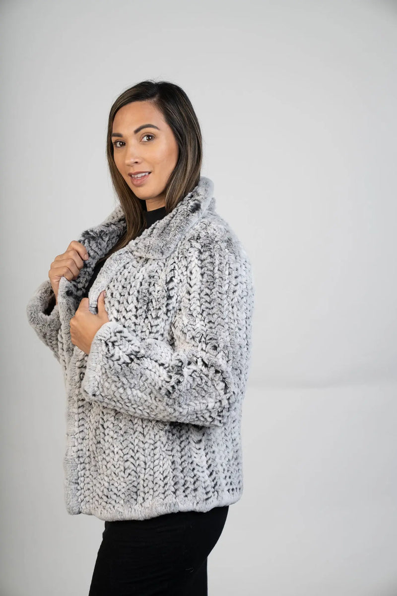 Patty 24" Knitted Rex Rabbit Jacket