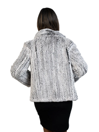 LaBelle Since 1919 Patty 24" Knitted Rex Rabbit Jacket