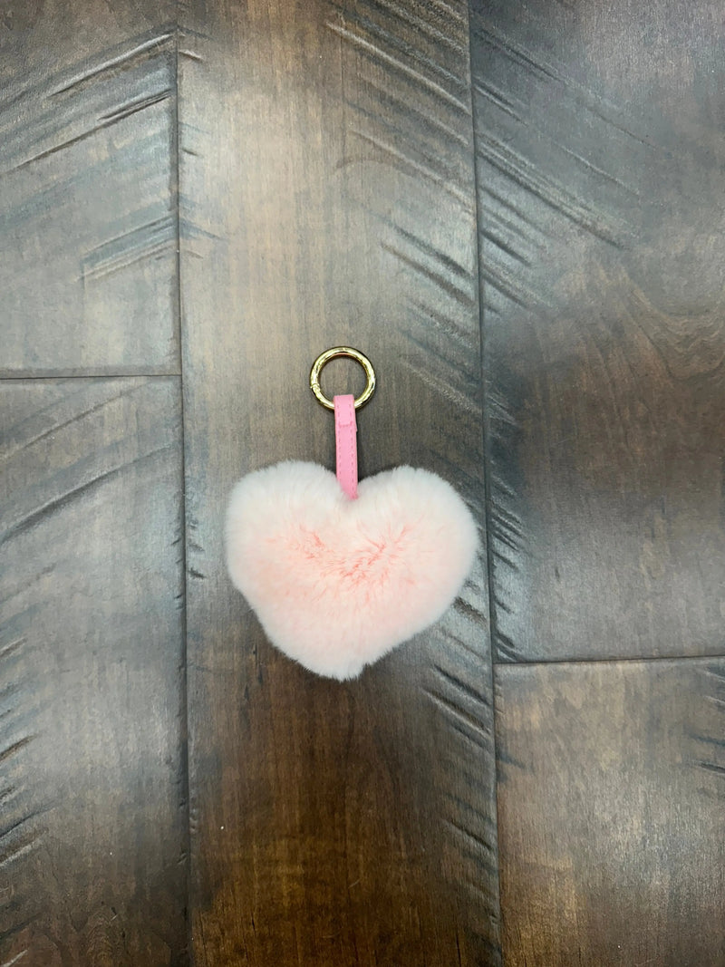 LaBelle Since 1919 Pink Snow Top Rexx Rabbit Heart Key Chain