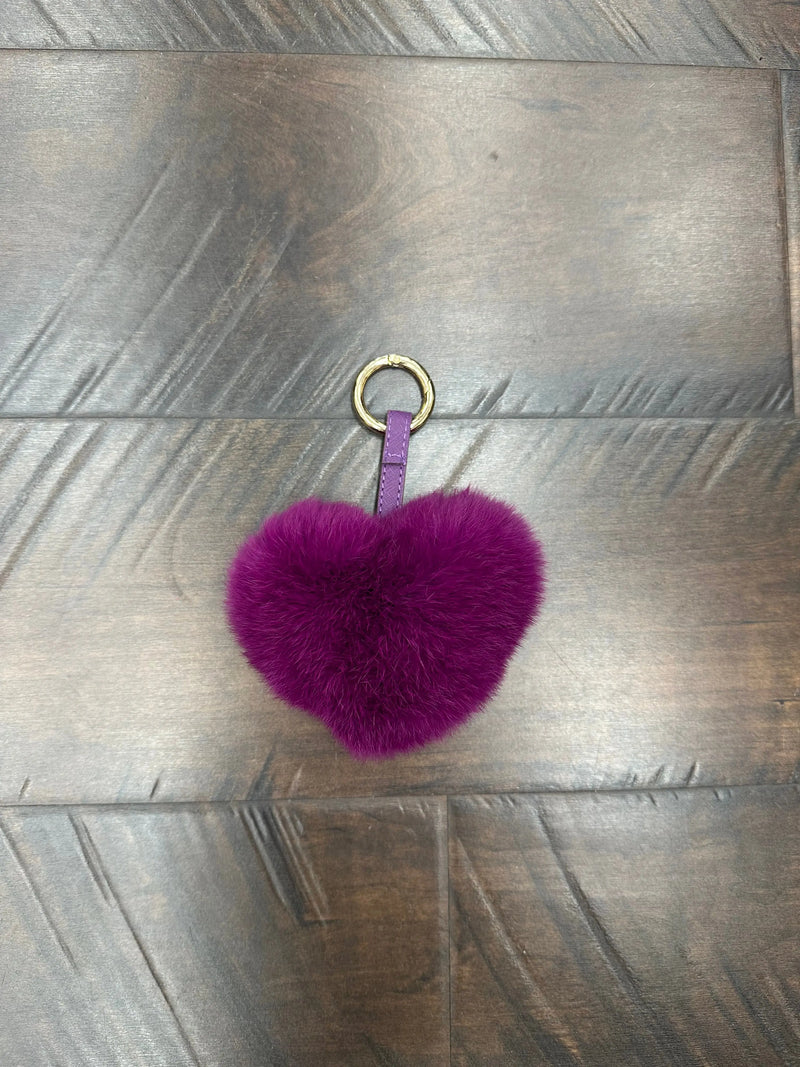 LaBelle Since 1919 Purple Rexx Rabbit Heart Key Chain