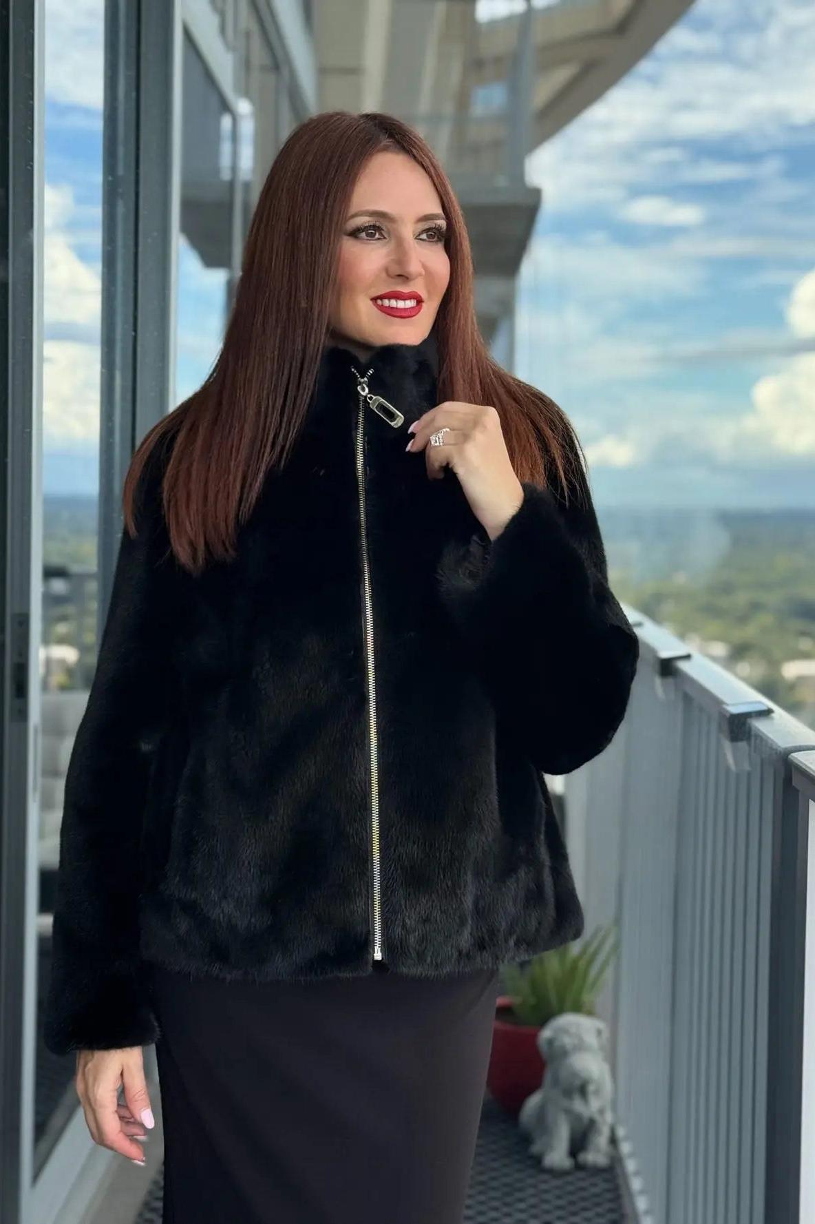 Ranch Mink Bomber Jacket