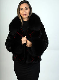 LaBelle Since 1919 Red & Ranch Mink Jacket